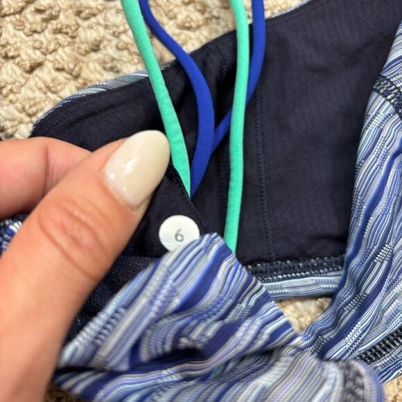 Ladies Lululemon Free To Be Bra Space Dye Twist Sapphire Blue Multi Size‎ 6 - Picture 16 of 16